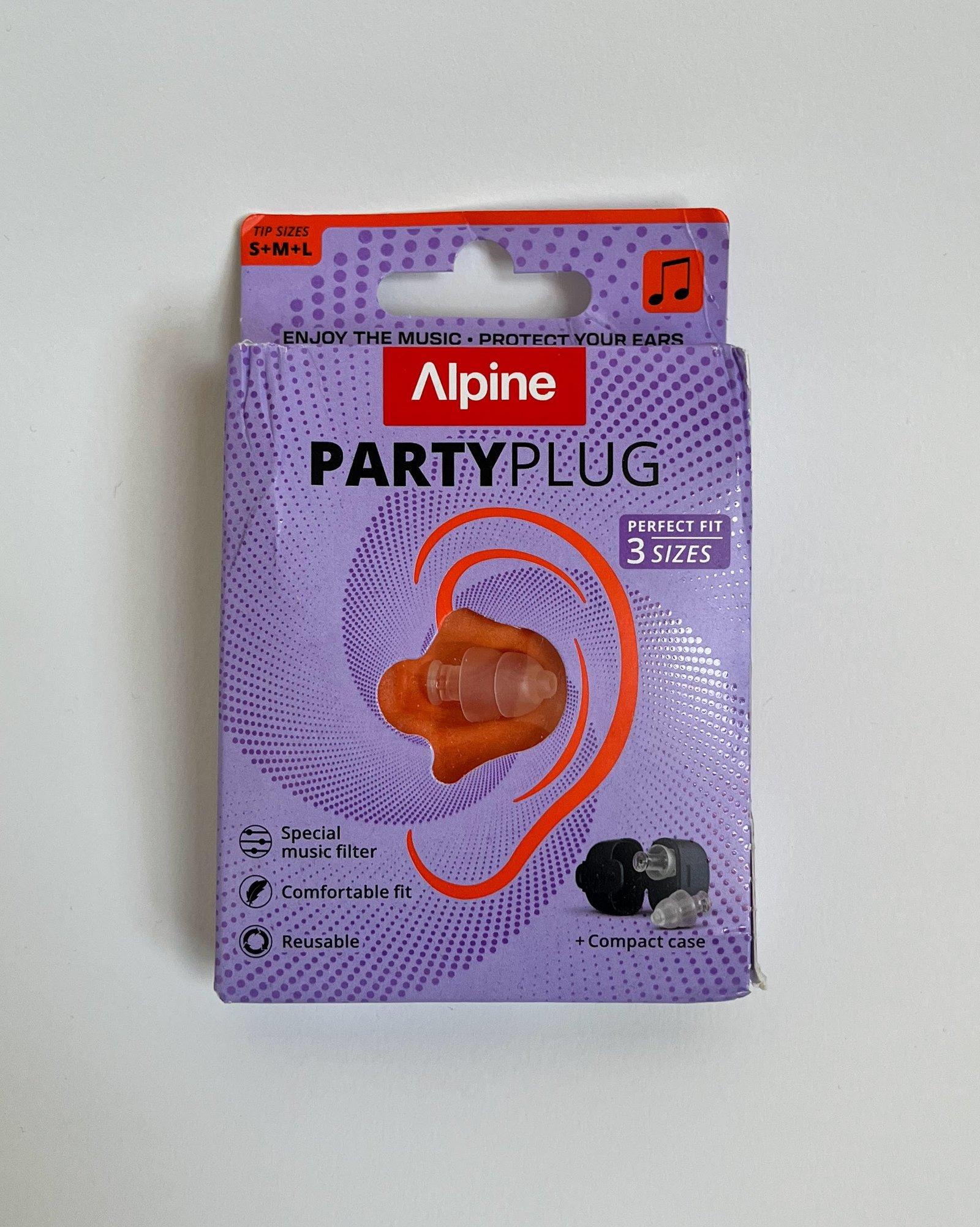 Alpine PartyPlug earplugs, tested in a narrow ear canal